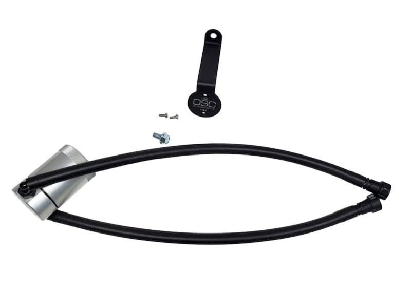 J&L 20-26 Chevy Silverado/GMC Sierra 2500/3500 6.6L Drivers Side Oil Separator 3.0 - Clear Anodi