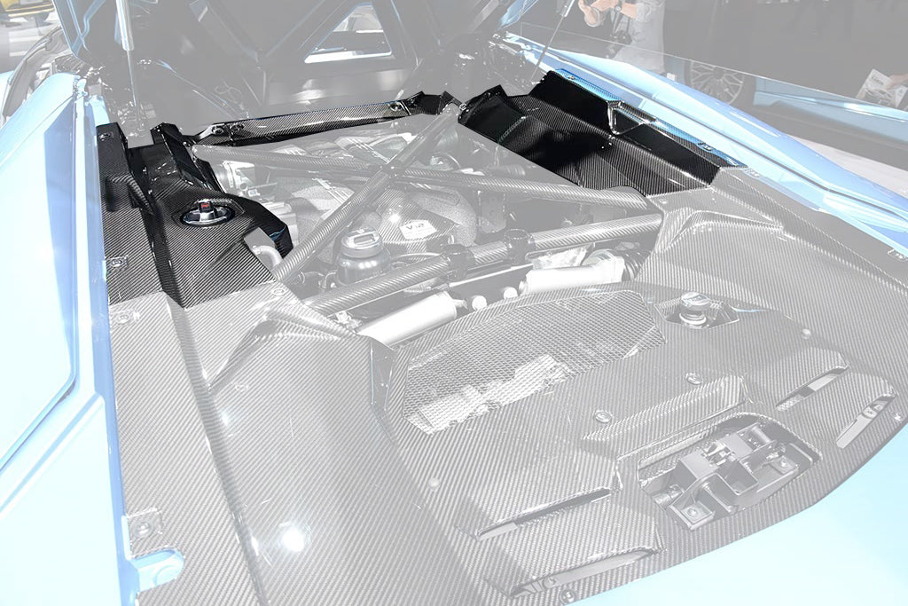 2011-2016 Lamborghini Aventador LP700 Coupe Carbon Fiber Engine Bay side Panels Land R Covers Repalcement