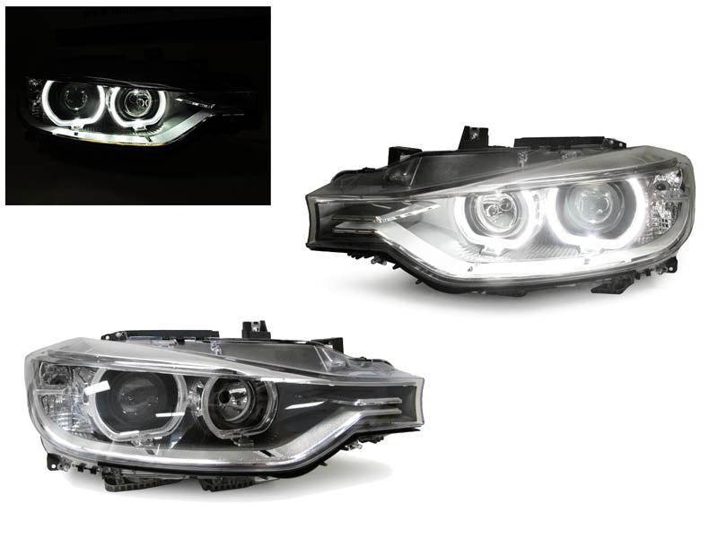 2012-2015 Bmw F30 3 Series Depo Black Projector Headlight
