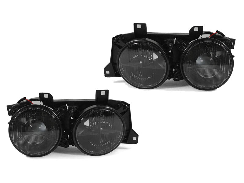 1989-1996 Bmw E34 5 Series / 88-94 E32 7 Series Cross Hair Projector Headlight + 9005/9006 Wiring
