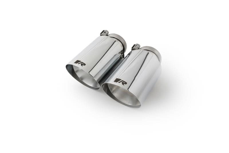 Remus Stainless Steel 102mm Angled Straight Cut Chrome w/Adj Clamp Tail Pipe Set (Pair)