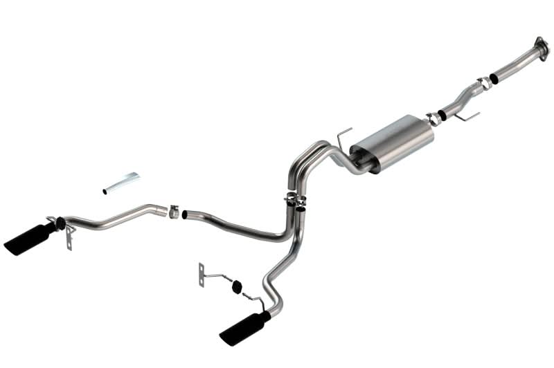 Borla F-150 2021 5.0L 2dr RC SB (122.8 WB) XL/XLT 3/2.25 SRE Cat-Back S-Type Black Chrome Tips